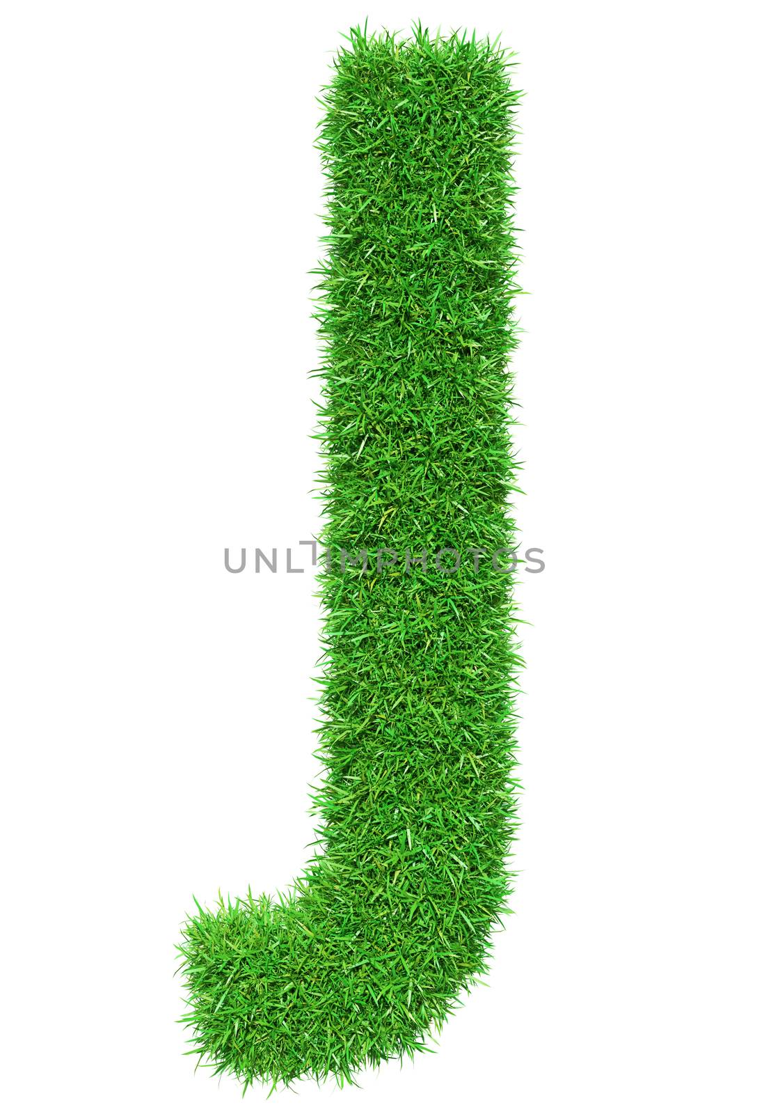 Green Grass Letter J by cherezoff