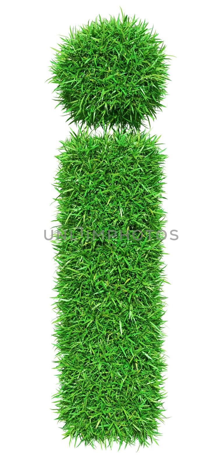 Green Grass Letter I by cherezoff