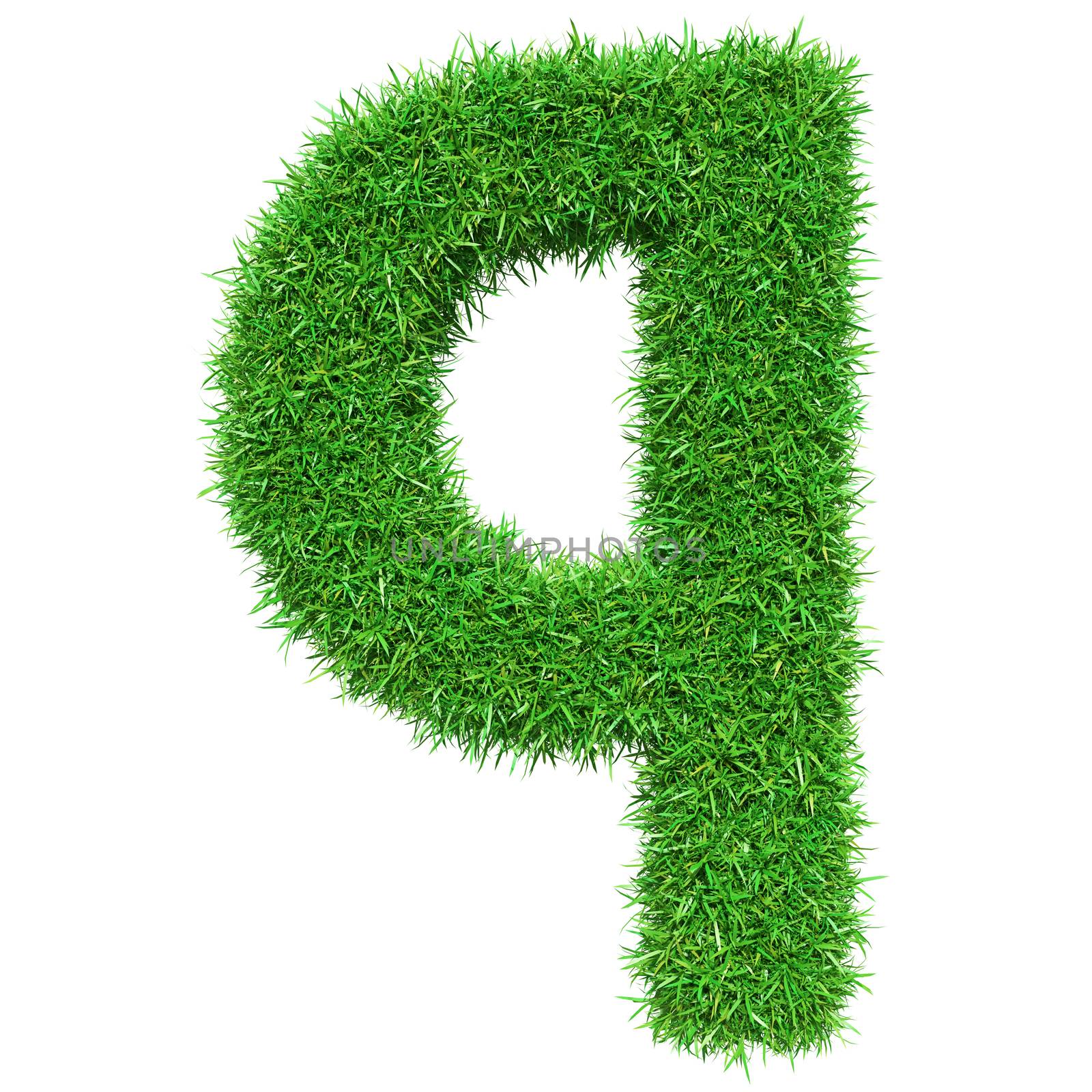Green Grass Letter Q by cherezoff