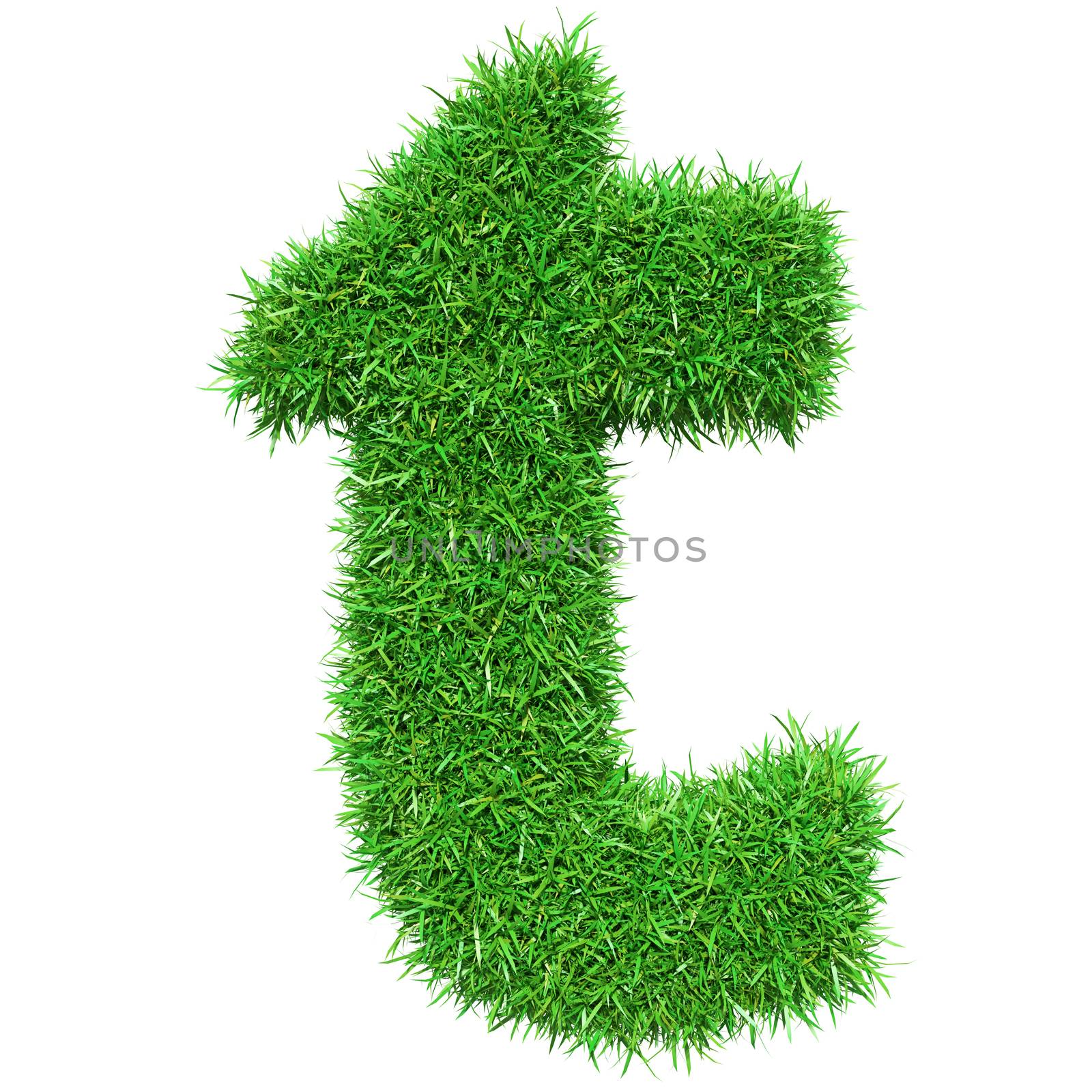 Green Grass Letter T by cherezoff