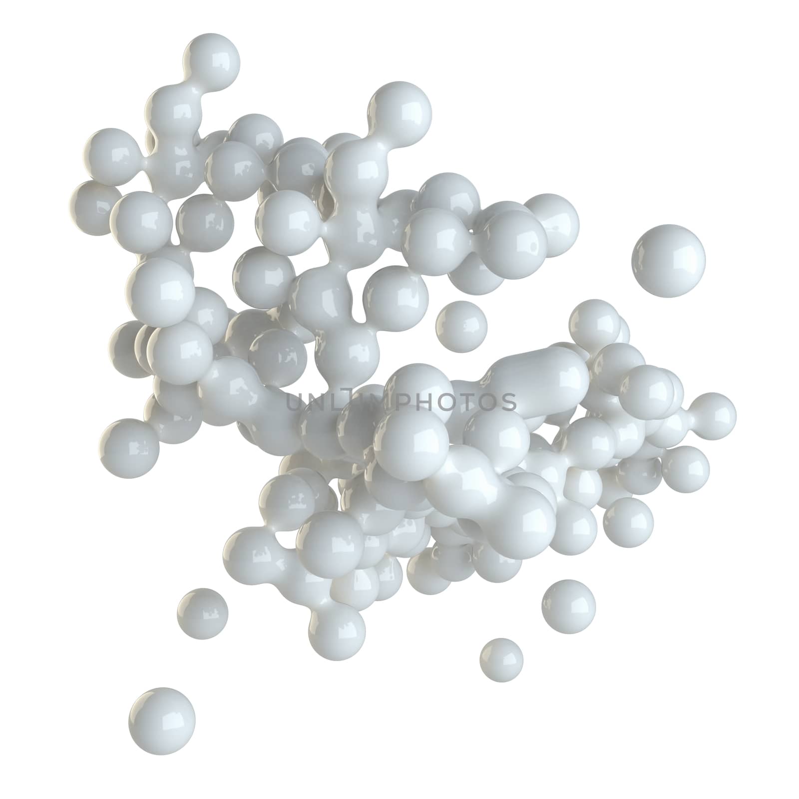 Minimalistic white background with balls by cherezoff