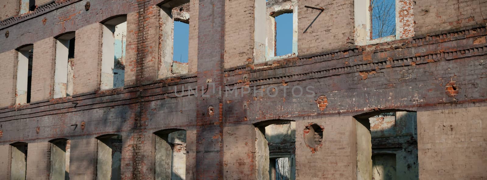 ruins of a very heavily polluted industrial factory, industrial series
