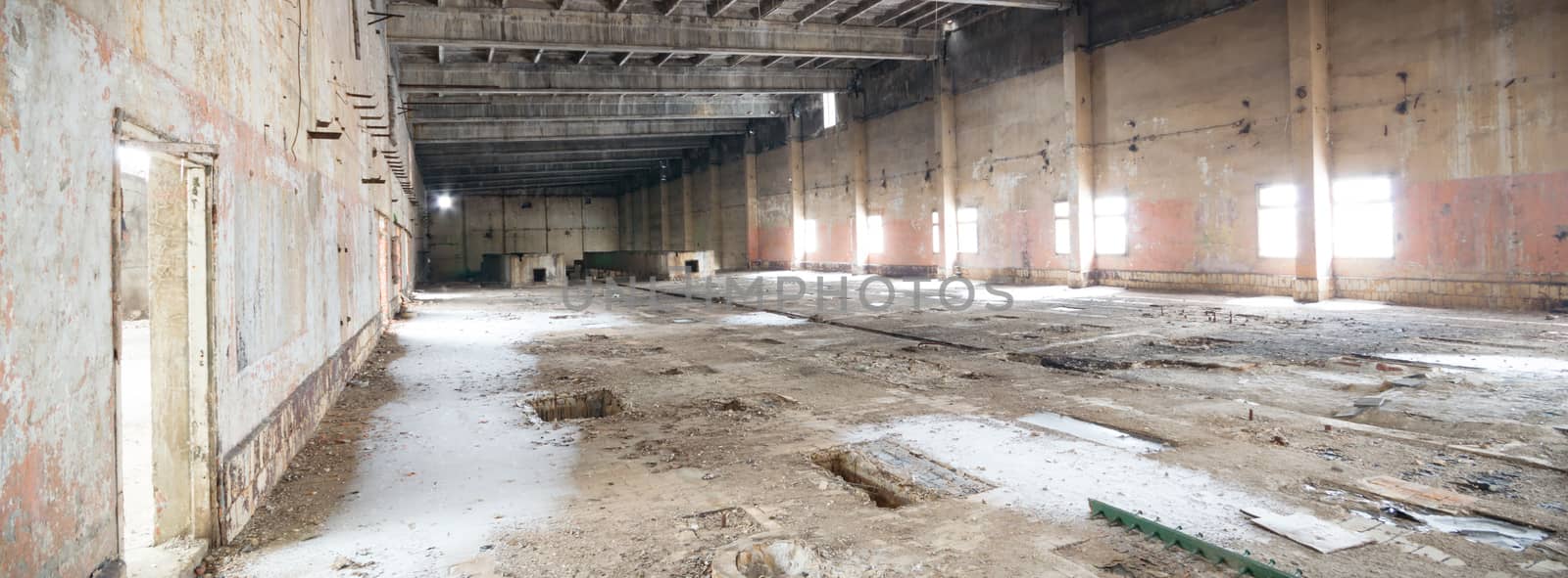 ruins of a very heavily polluted industrial factory, industrial series