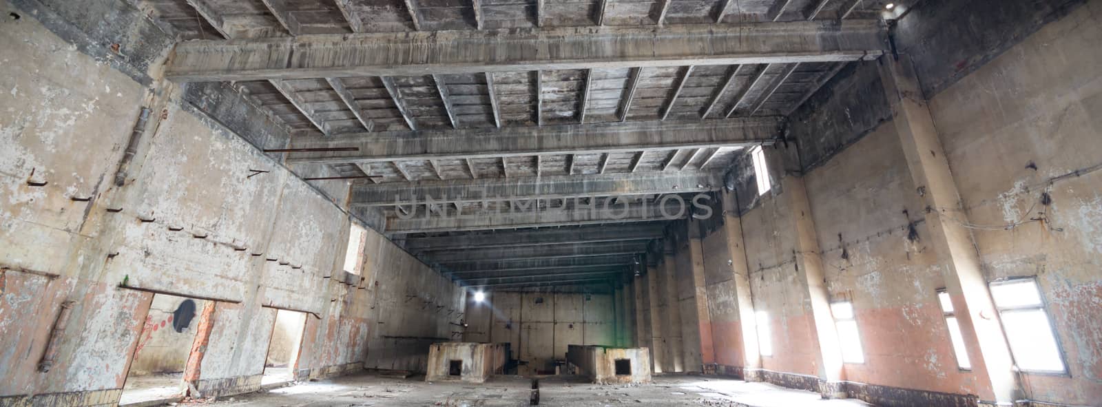 ruins of a very heavily polluted industrial factory, industrial series