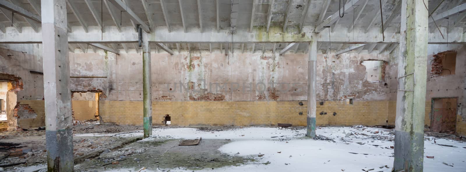 ruins of a very heavily polluted industrial factory, industrial series