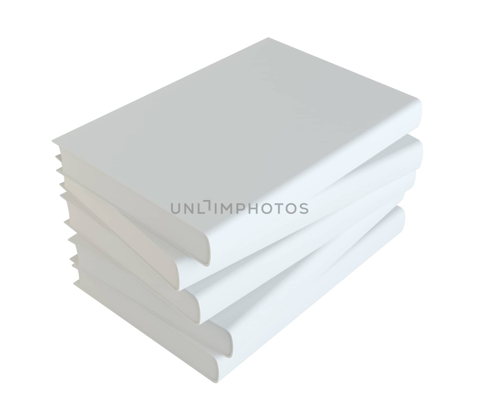 Stack of Books on white background by cherezoff