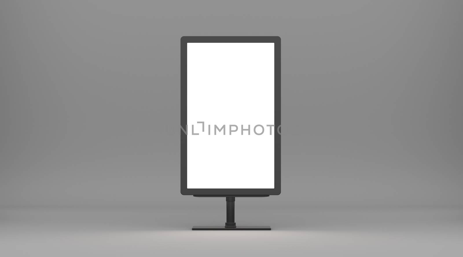 Lightboxe On Studio Background. 3D rendering. Template for your Design