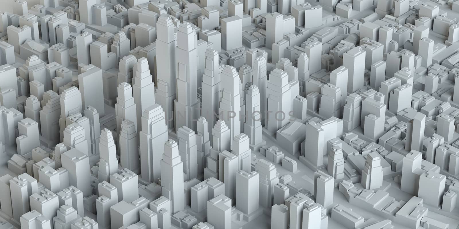 White Business City Buildings by cherezoff