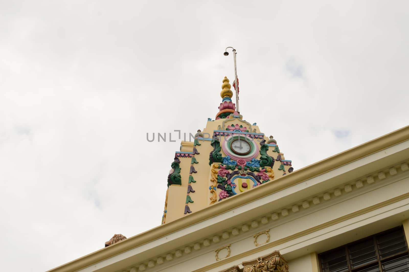 Dome of an Indian temple in the town of Mombasa, Kenya