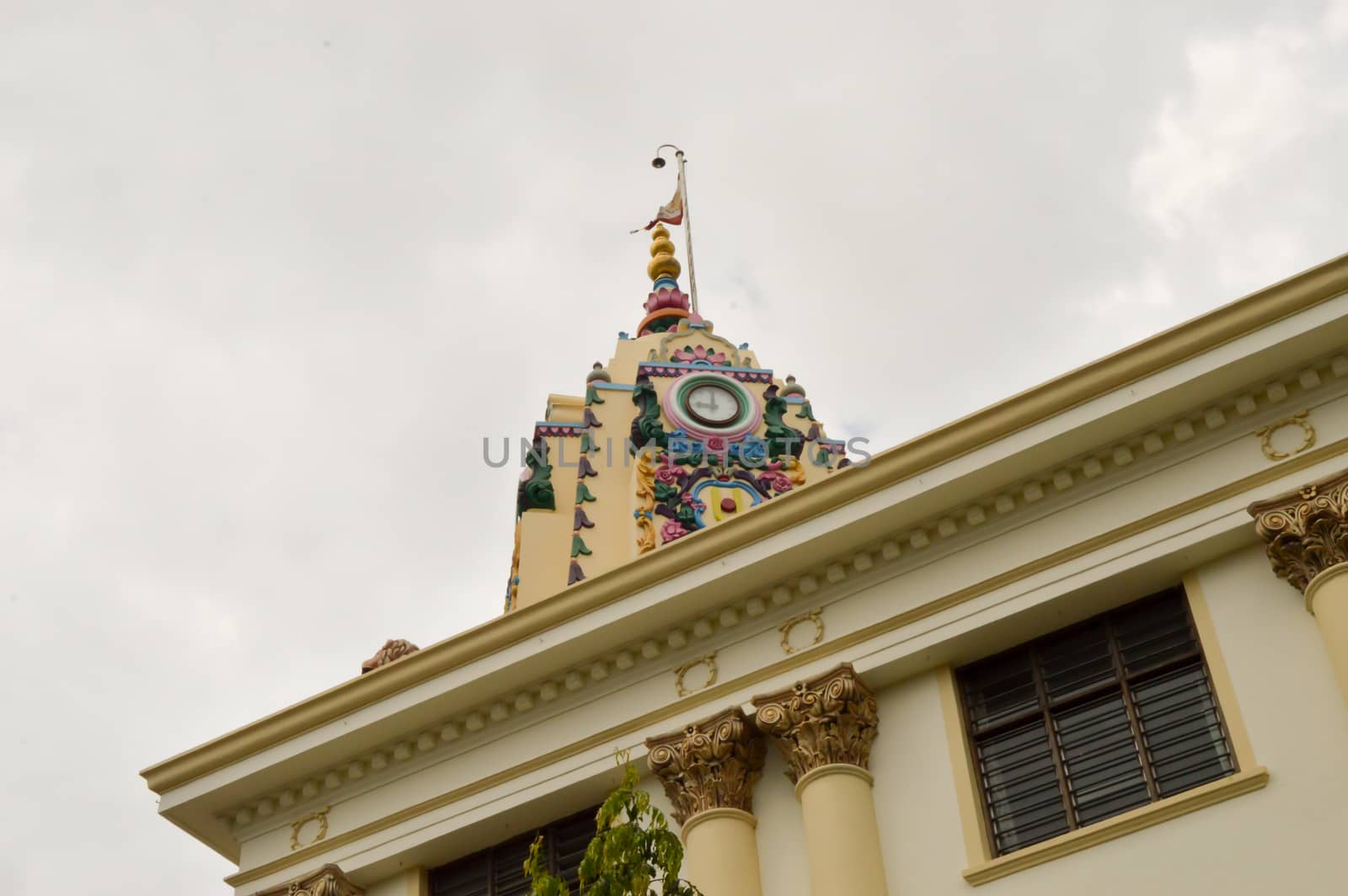 Dome of an Indian temple in the town of Mombasa, Kenya