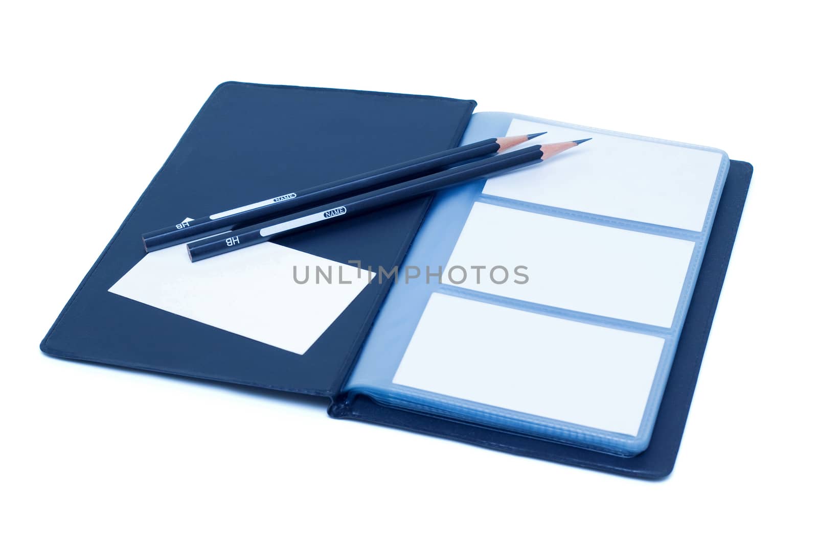 Notebook and pencils (Clipping path) isolated on white background by myyaym