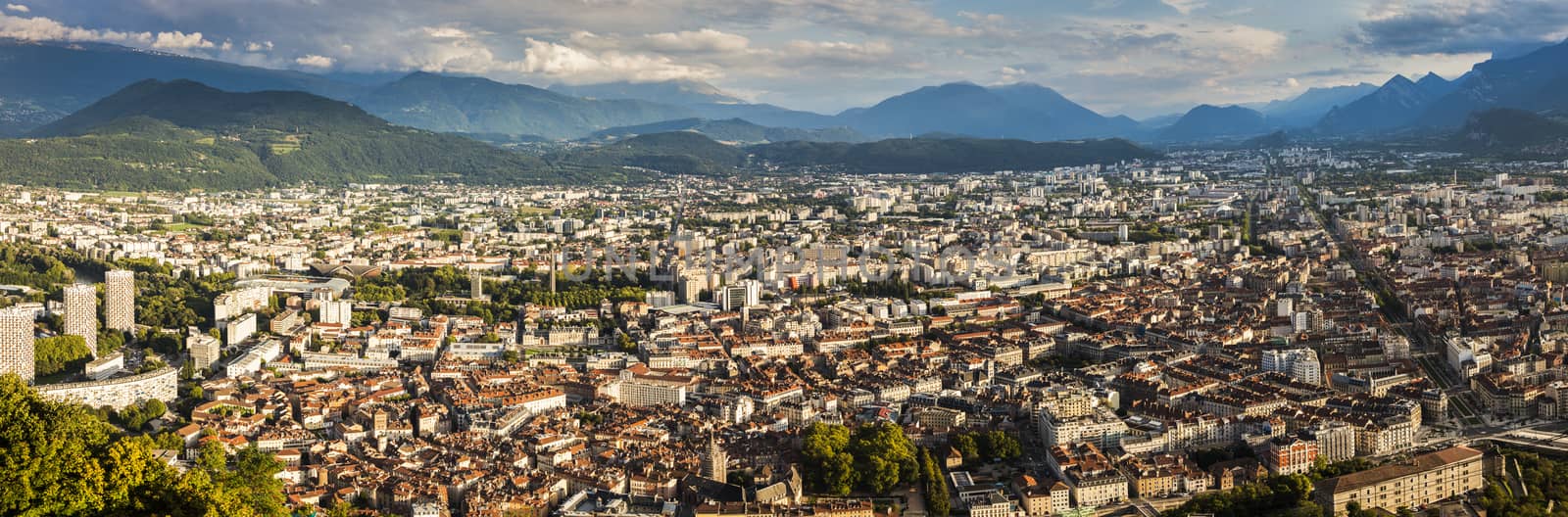 Grenoble architecture - aerial view  by benkrut