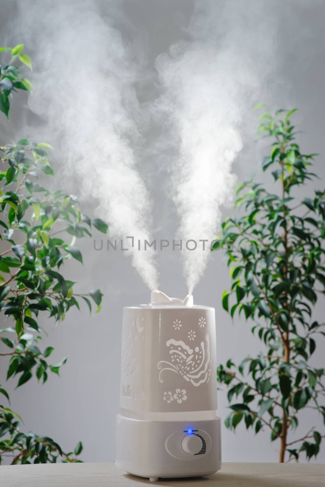 ultrasonic humidifier in the house. Humidification. Vapor by Draw05