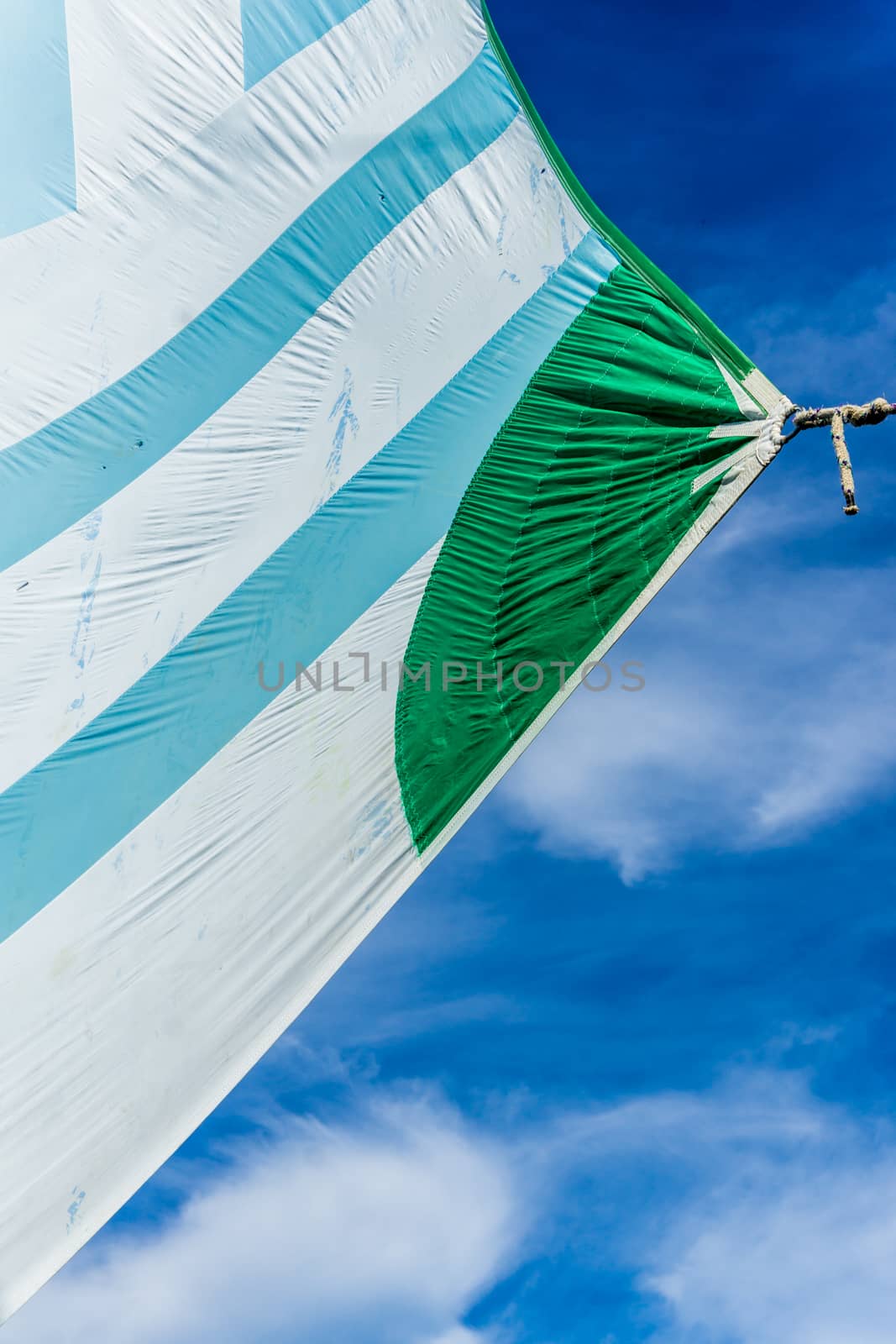 Sail with a blue sky background