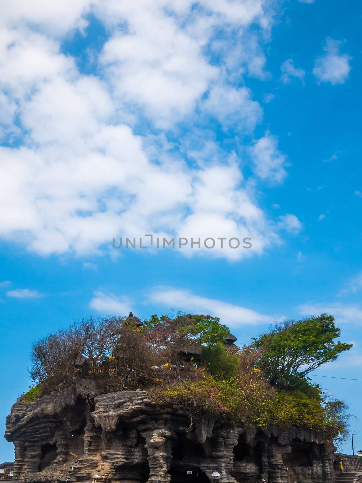 Temple on a eroded stone island