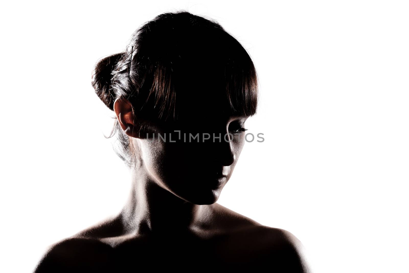 silhouette girl portrait by kokimk
