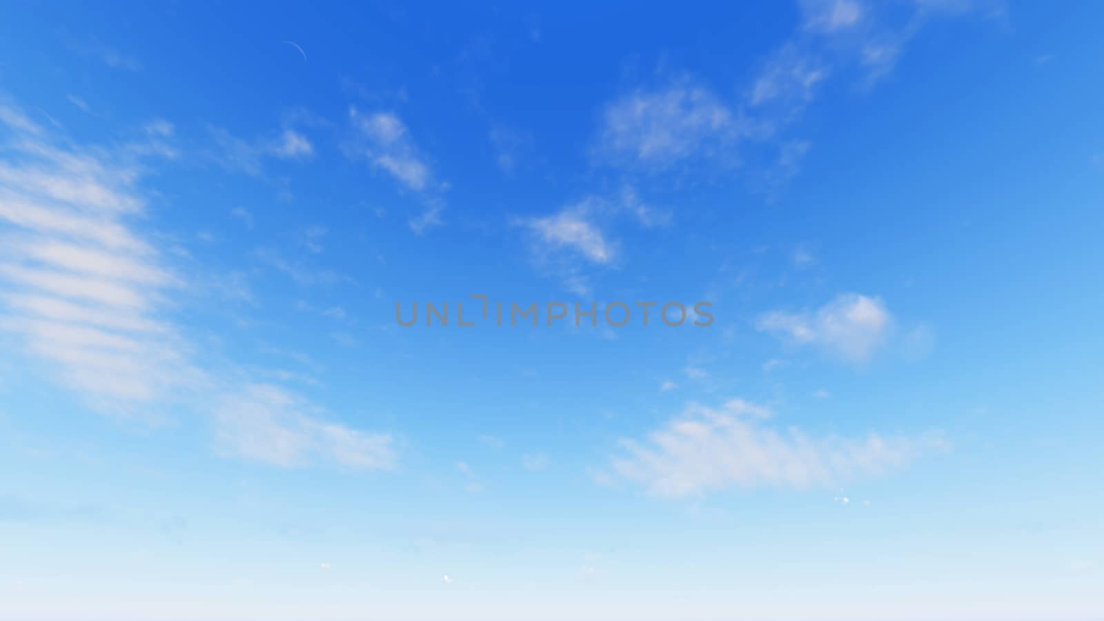 Cloudy blue sky abstract background, blue sky background with tiny clouds, 3d rendering

