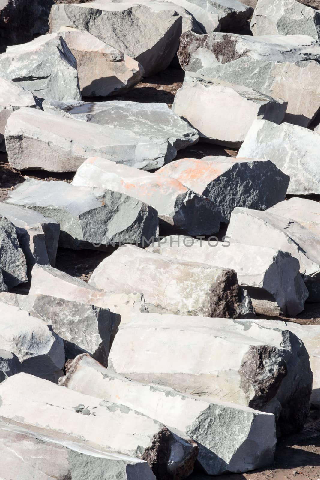 volcanic rocks in a sicilian quarry.