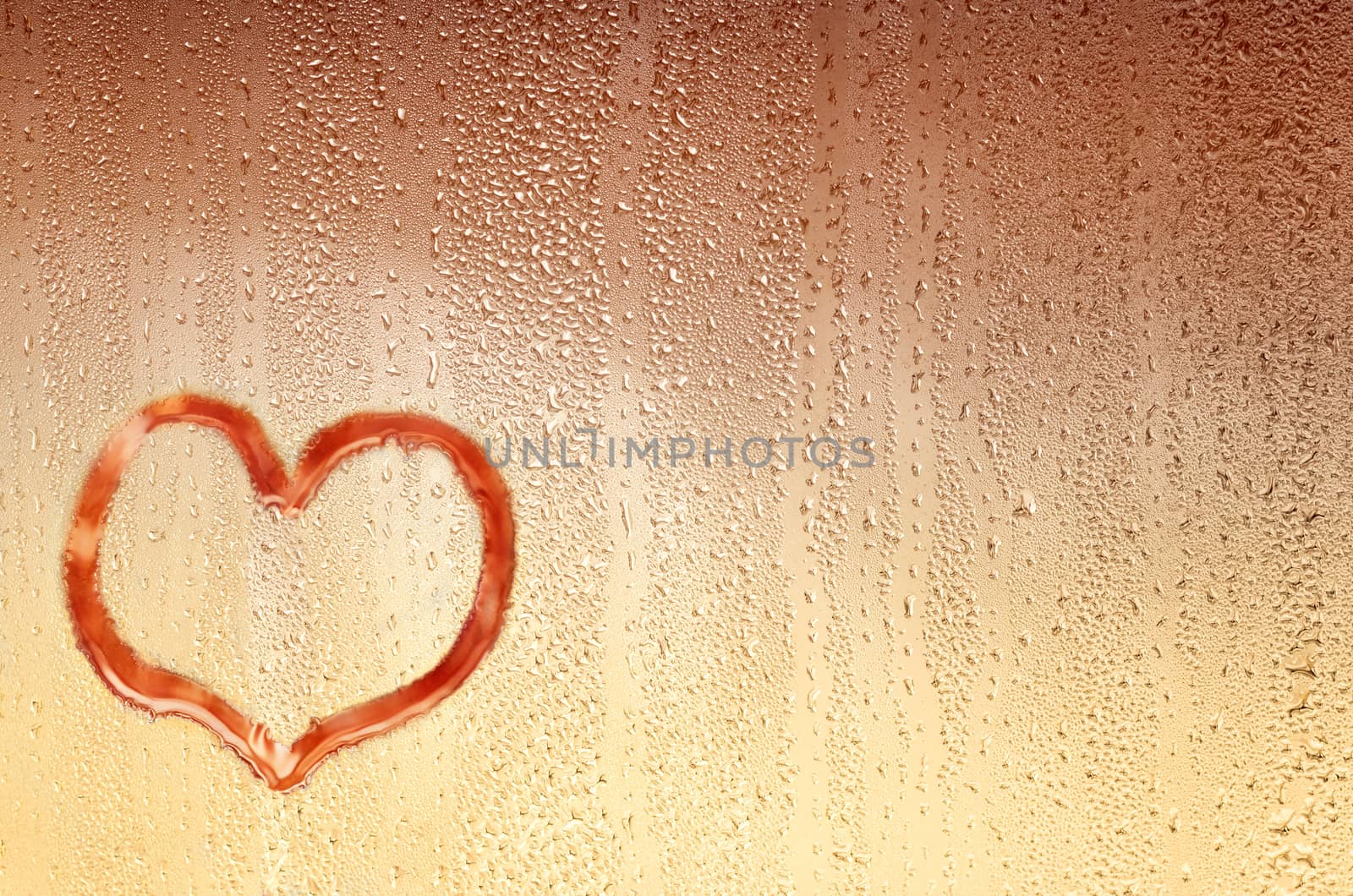 Background with drops and heart by Gaina