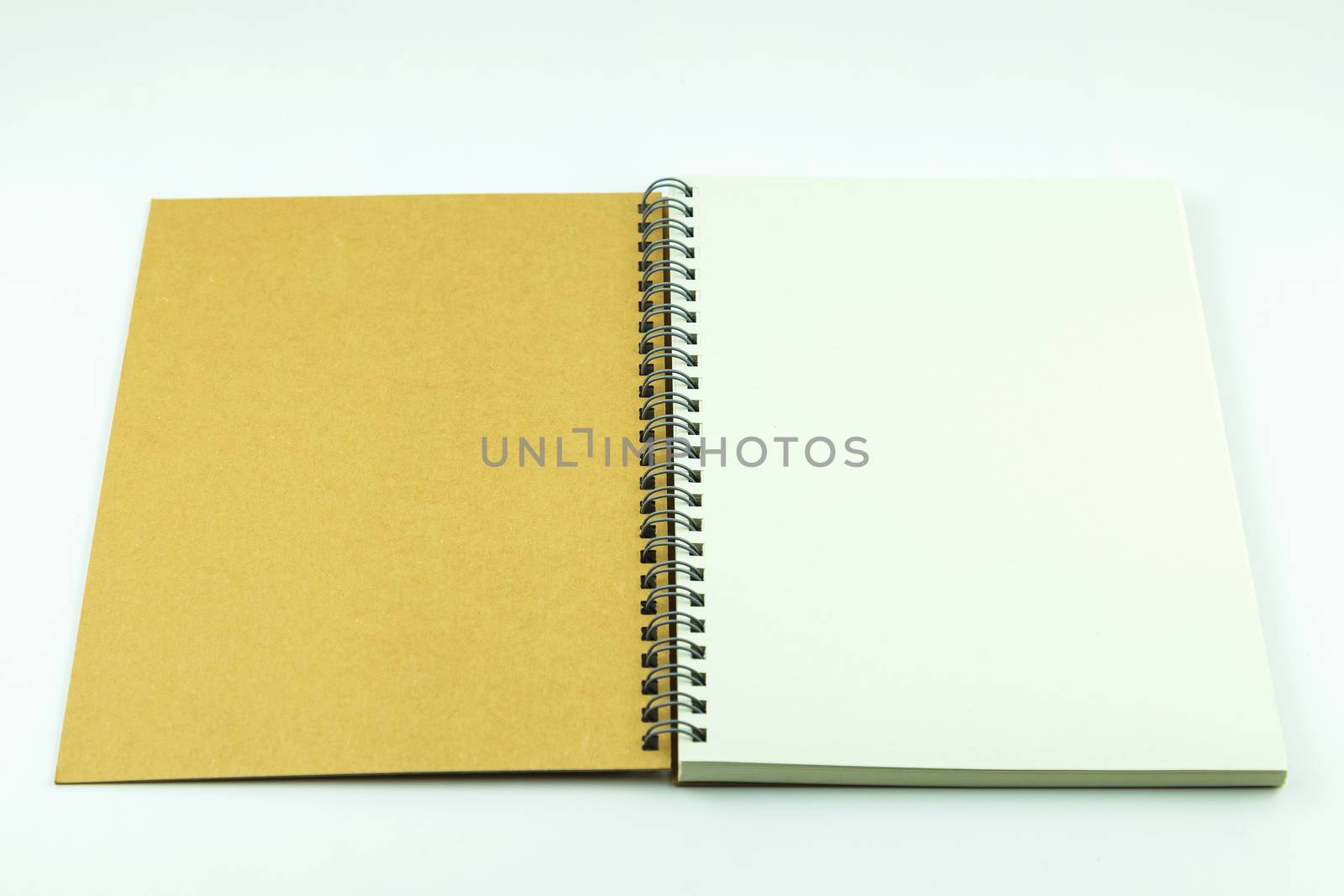 open notebook cover on white background by luckyfim