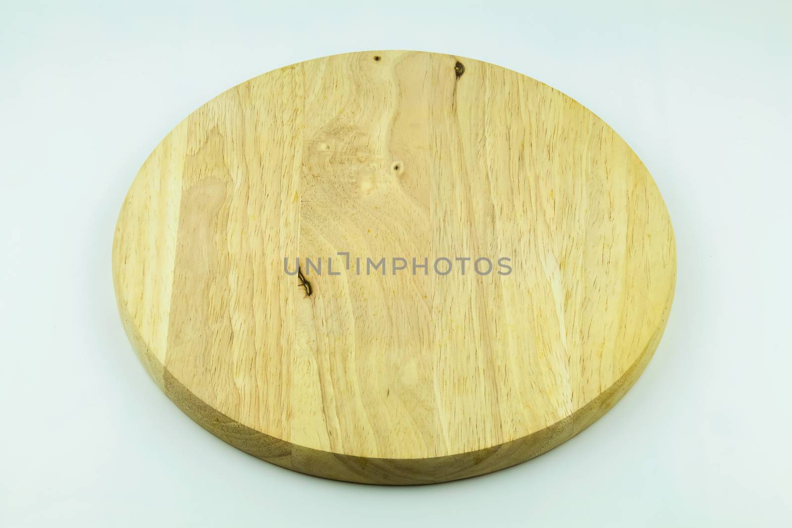 wood cutting board on white background by luckyfim