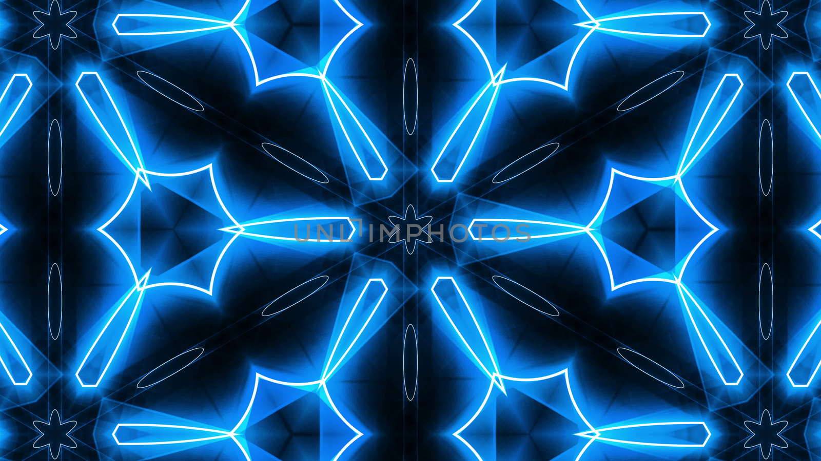 VJ Fractal blue kaleidoscopic background. Seamless loop