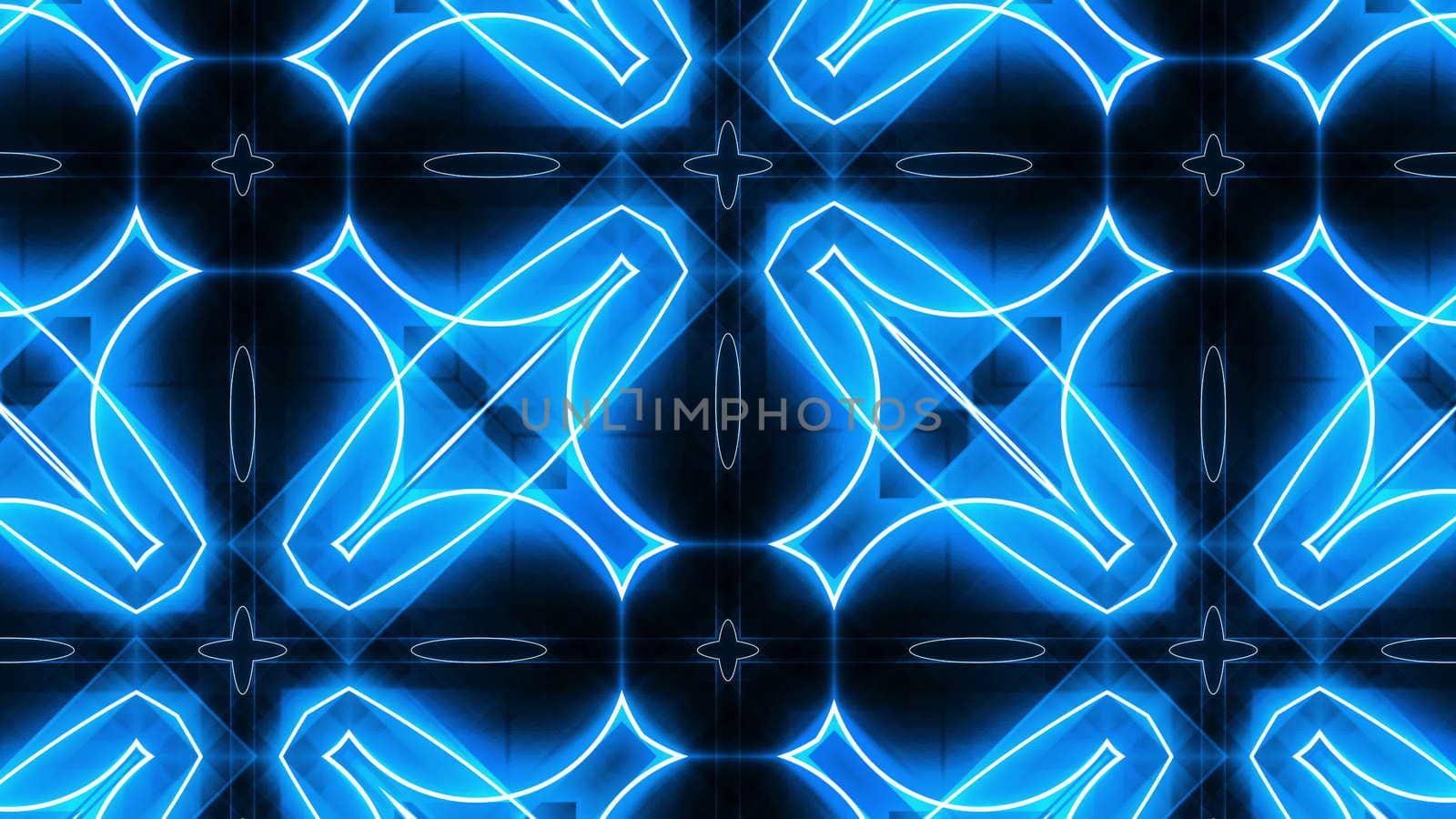 VJ Fractal blue kaleidoscopic background. Seamless loop