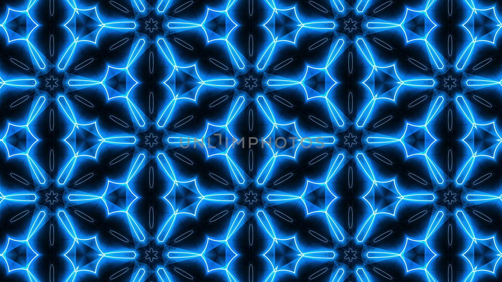 VJ Fractal blue kaleidoscopic background. Seamless loop