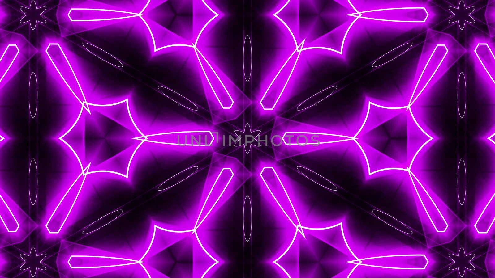 Purple abstract background, kaleidoscope. 3D rendered backdrop