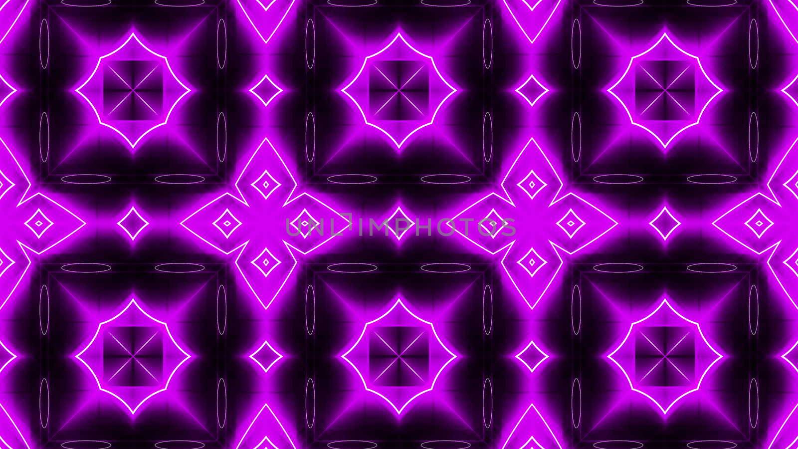 Purple abstract background, kaleidoscope. 3D rendered backdrop