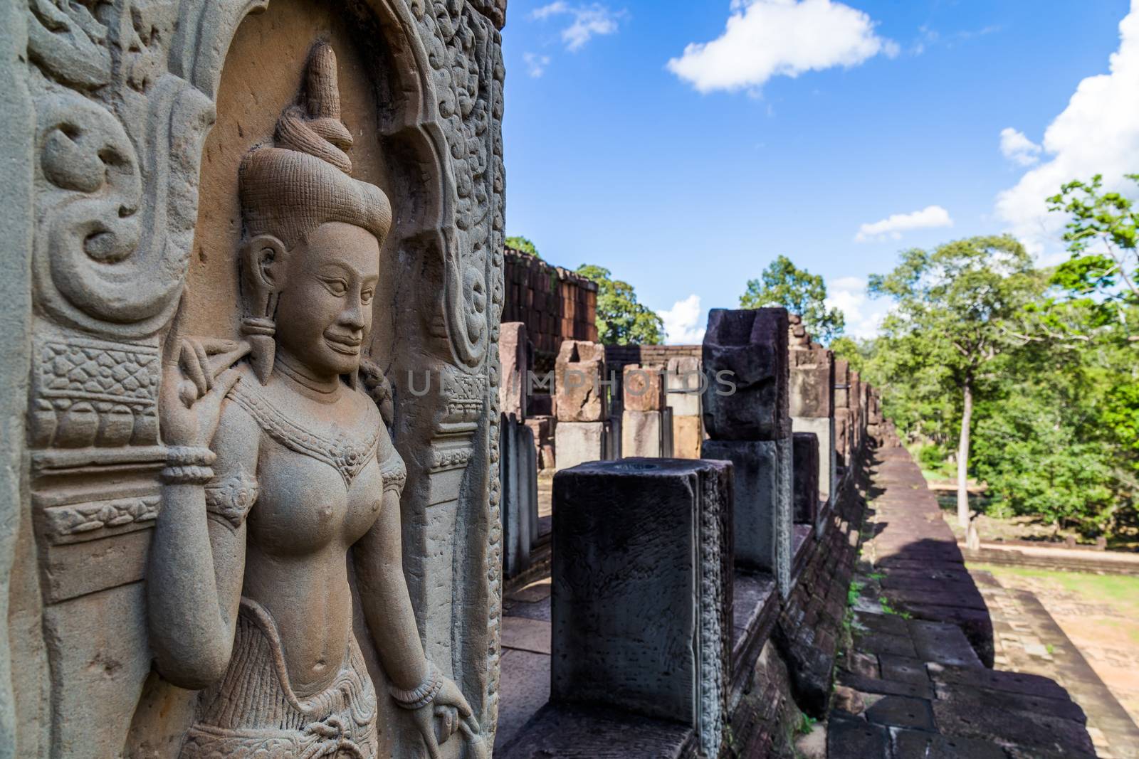 A buddist carving in stone