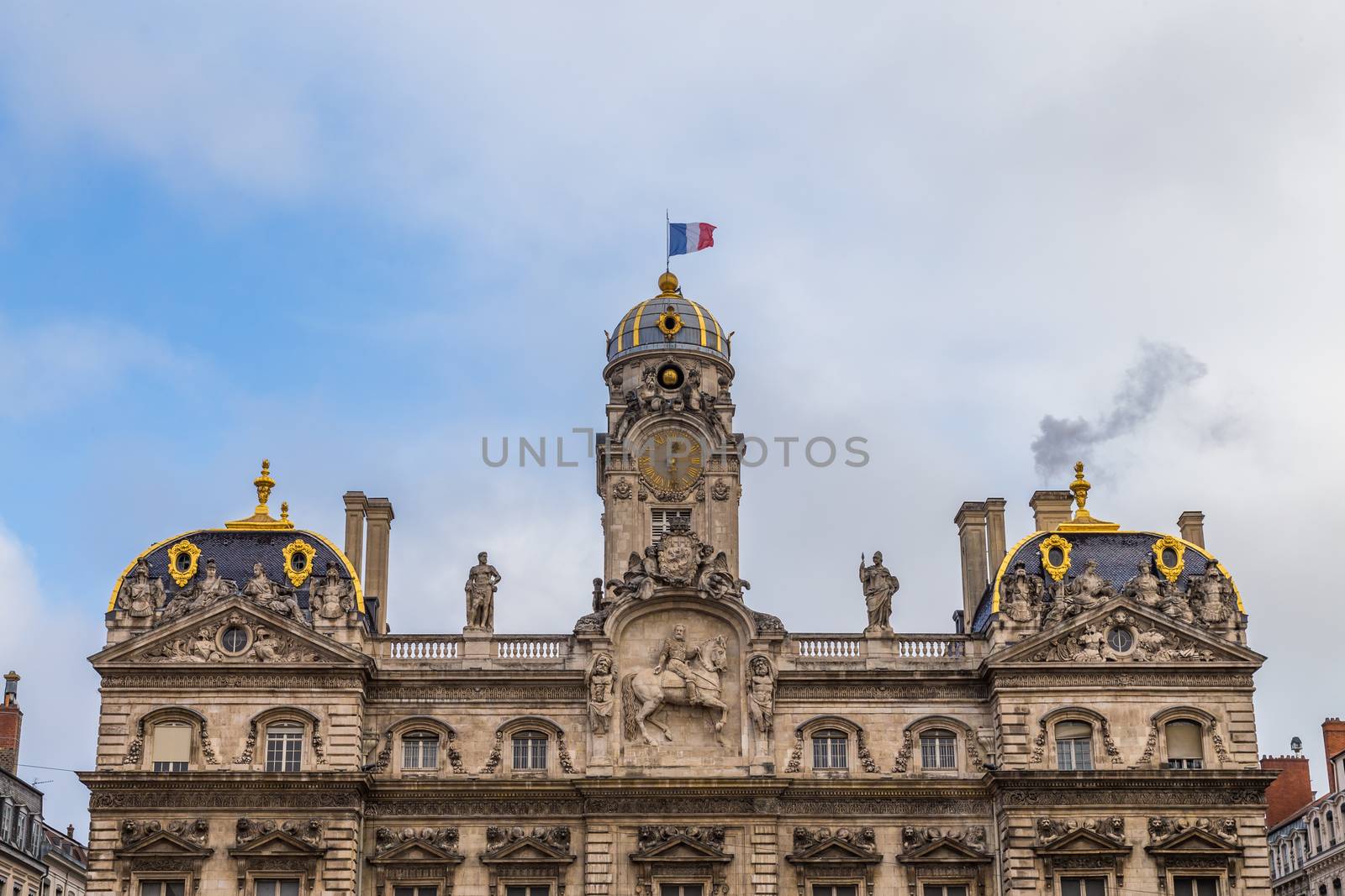 building with french flag