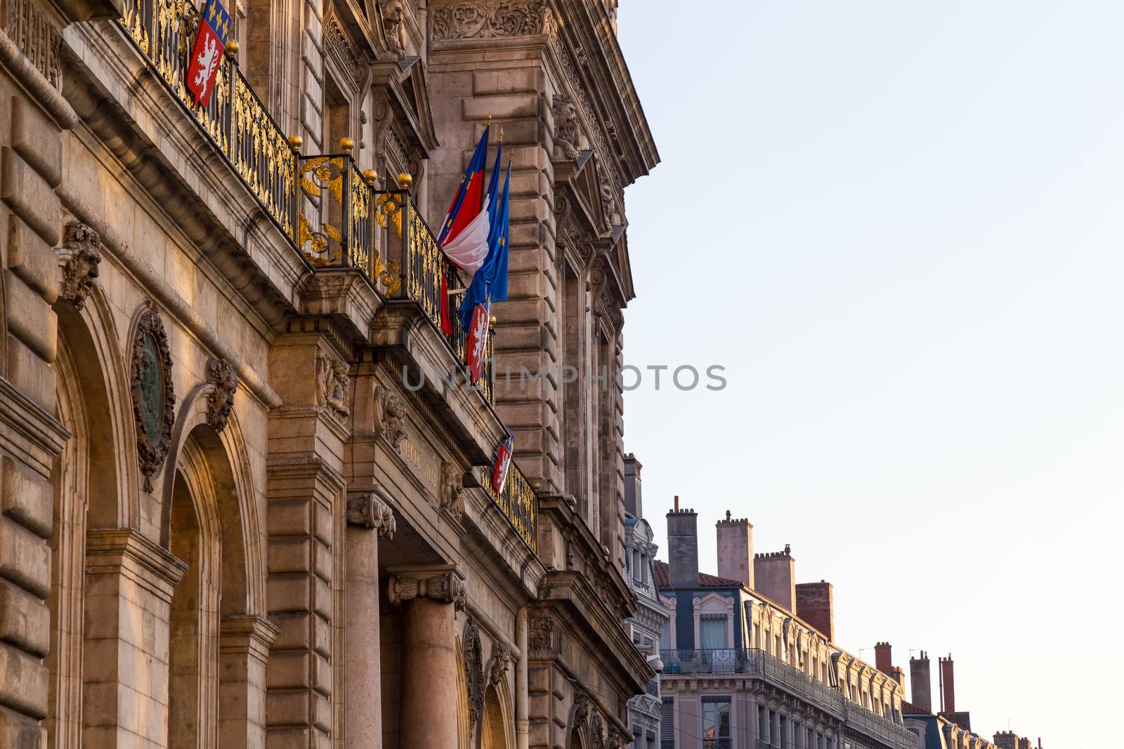 building with french flag