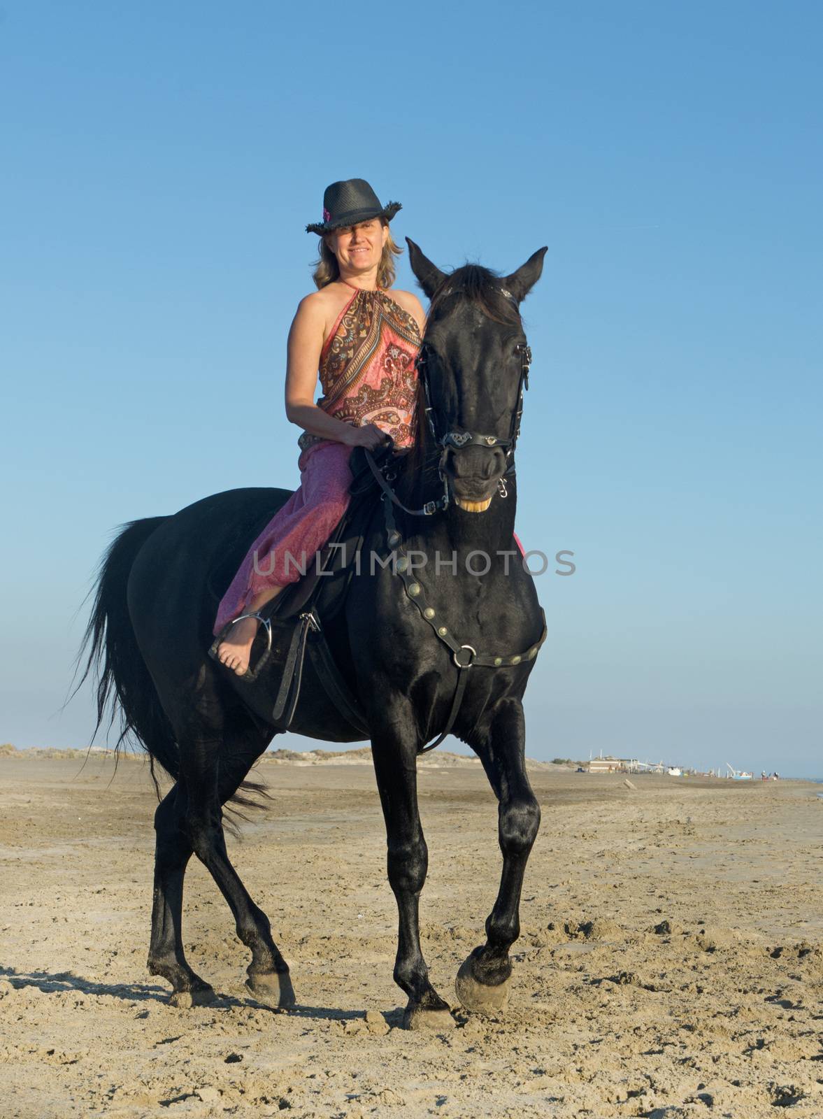 horse woman on the beach by cynoclub