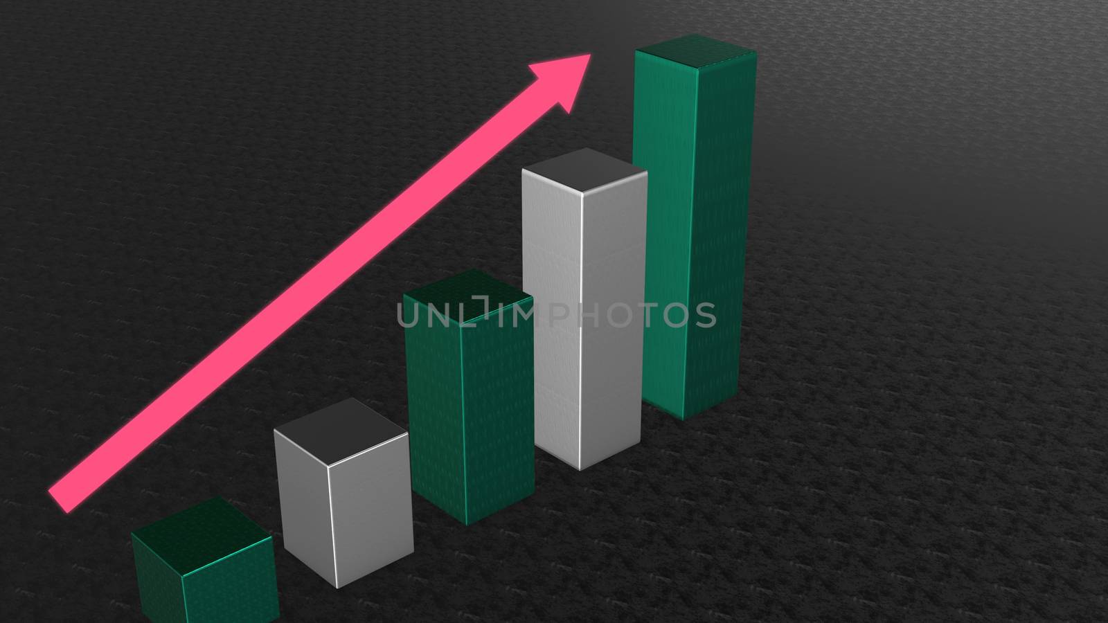 Graph Bar, Infographic diagram, chart. 3D rendered business background