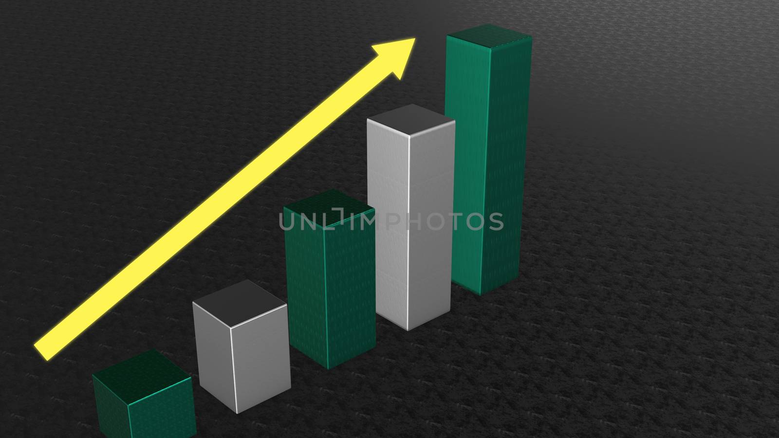 Graph Bar, Infographic diagram, chart. 3D rendered by nolimit046