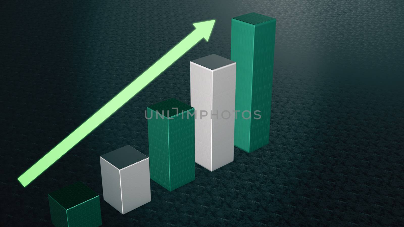 Graph Bar, Infographic diagram, chart. 3D rendered business background