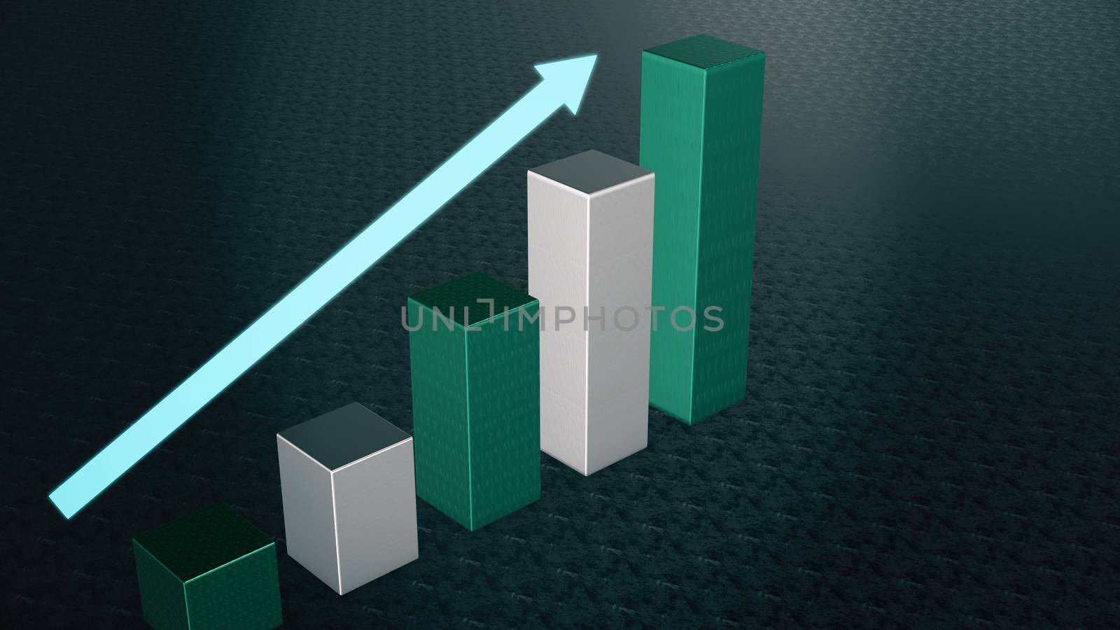Graph Bar, Infographic diagram, chart. 3D rendered business background
