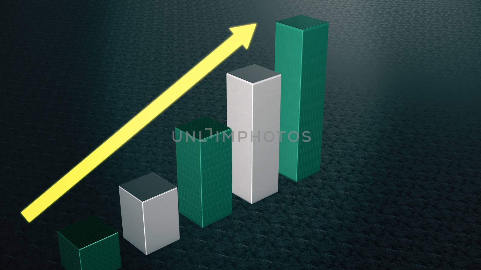 Graph Bar, Infographic diagram, chart. 3D rendered business background