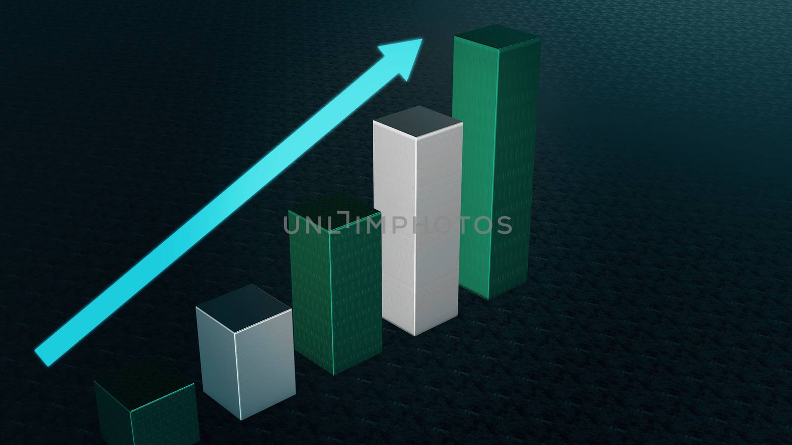 Graph Bar, Infographic diagram, chart. 3D rendered business background