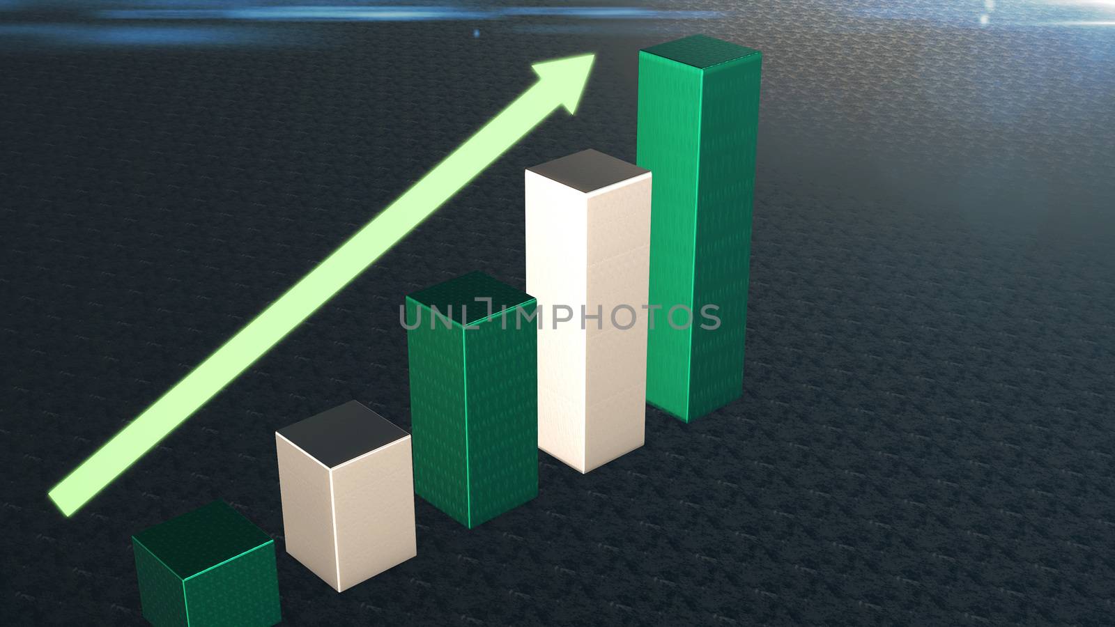 Graph Bar, Infographic diagram, chart. 3D rendered business background