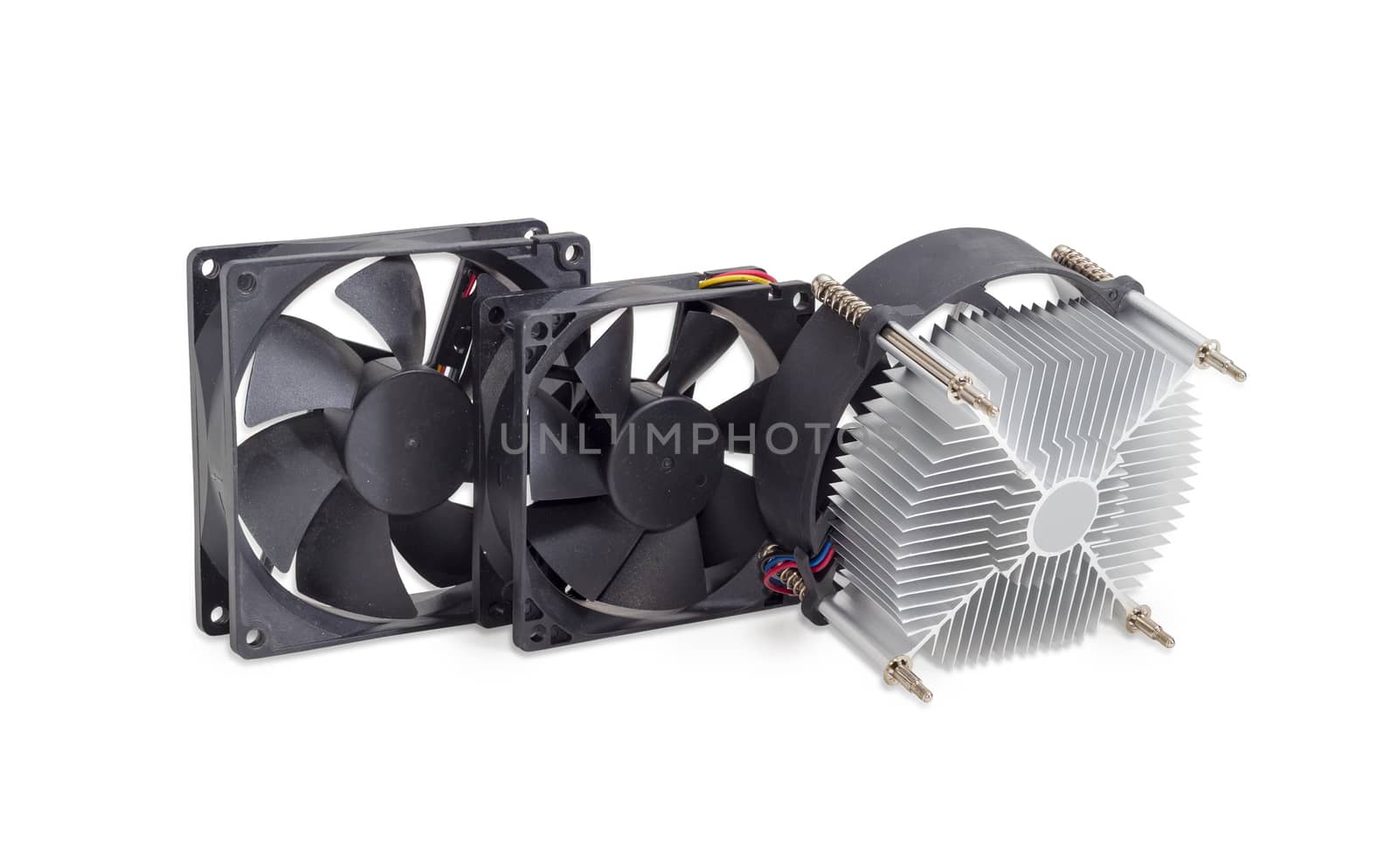 Several various computer fans on a light background by anmbph