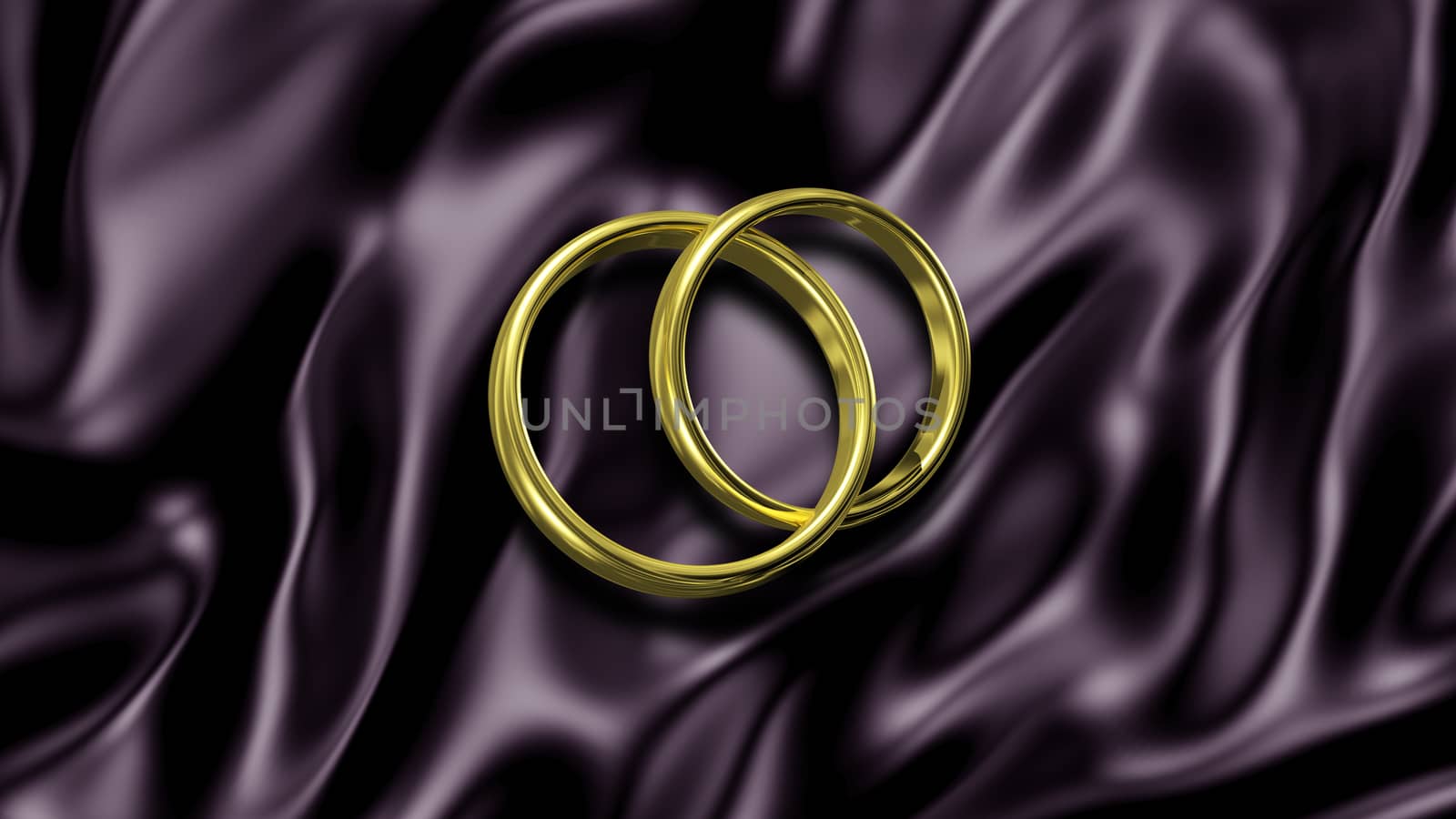 3D illustration Abstract Background with Wedding Rings