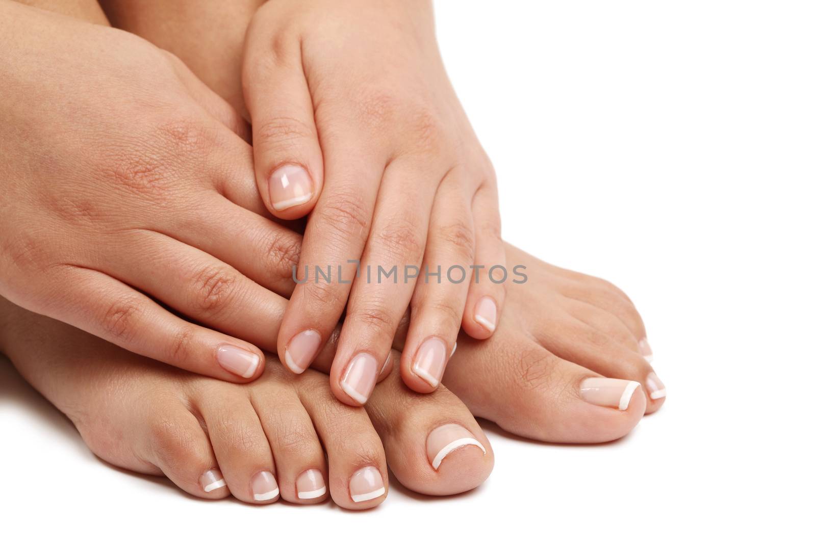 Skin care. Feet in close-up