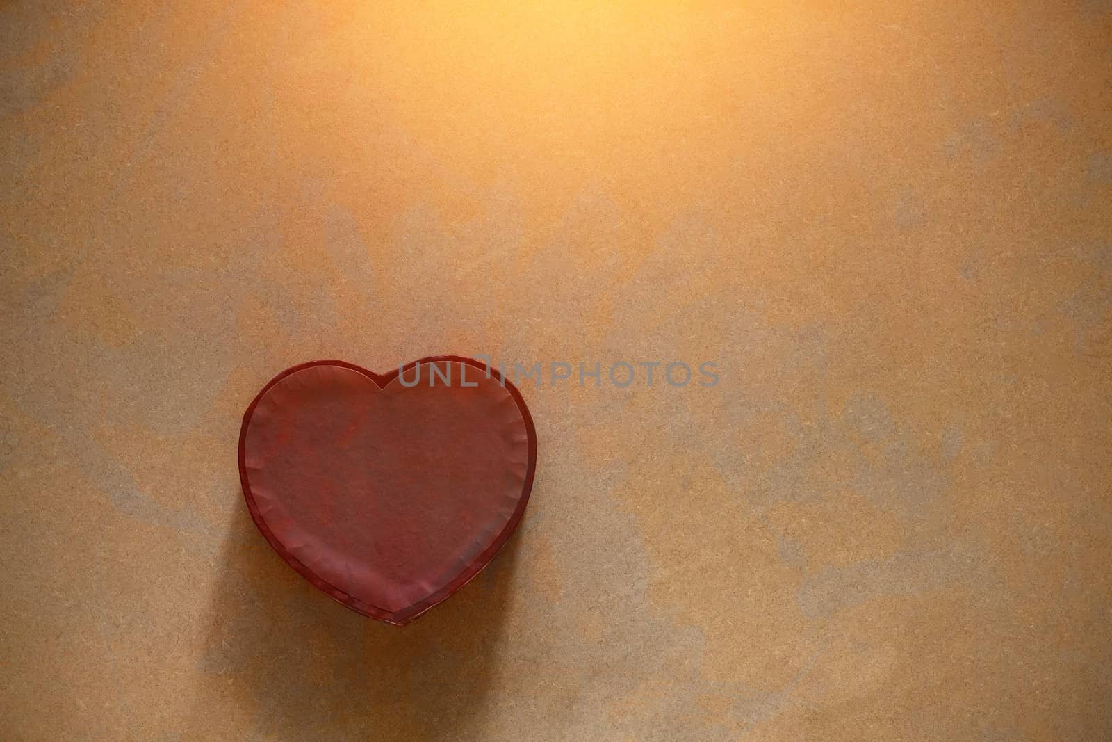 Paper Heart on old wood floors.