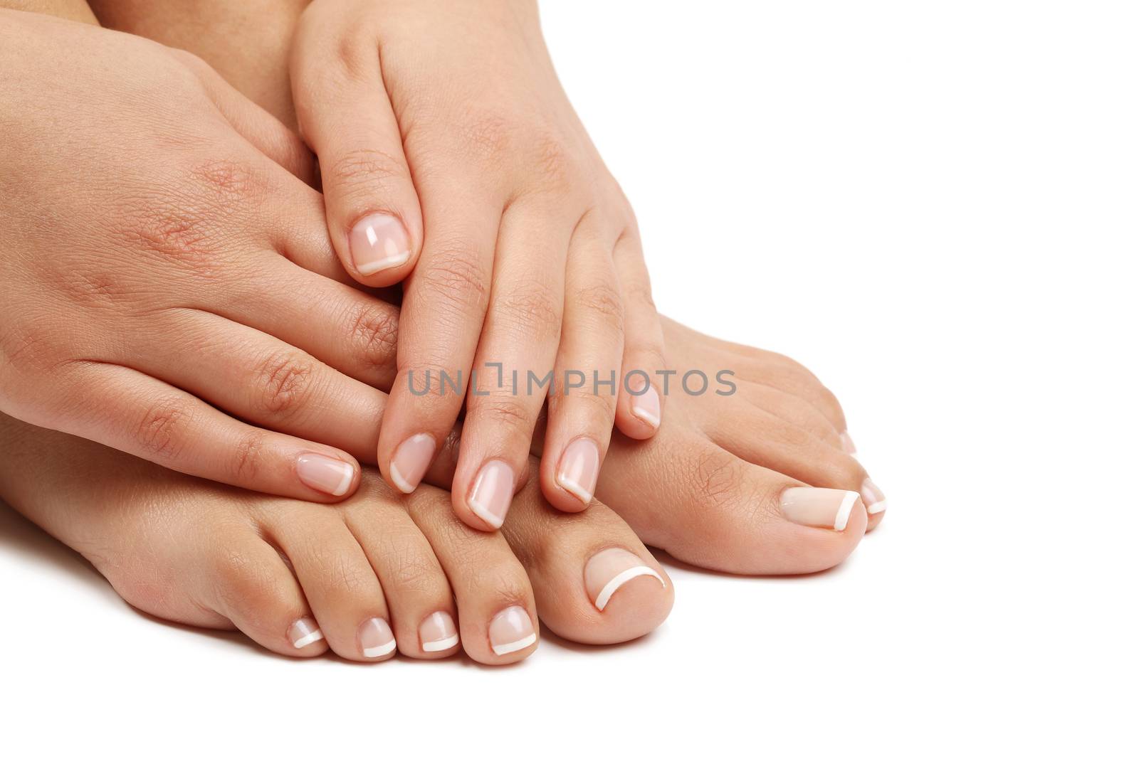 Skin care. Feet in close-up