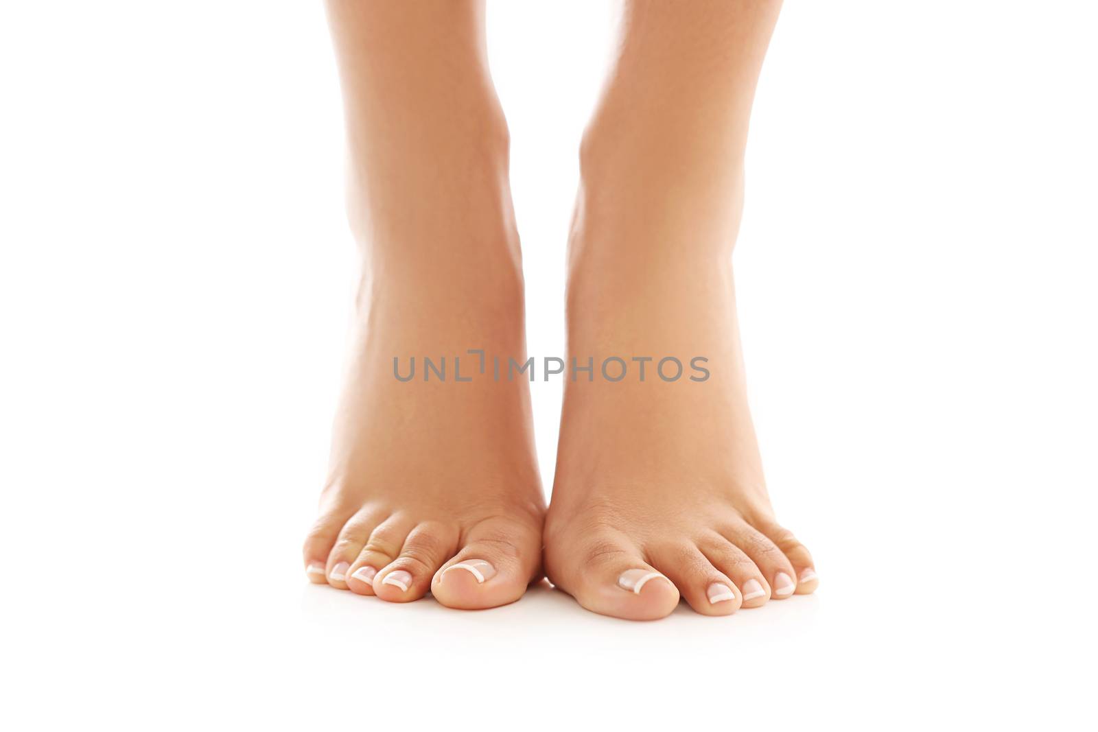 Skin care. Feet in close-up