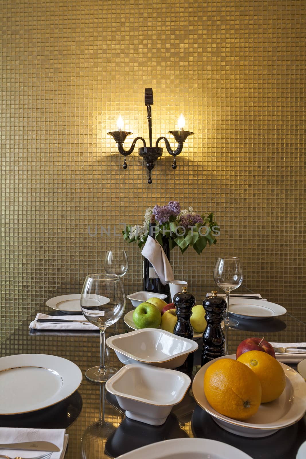 dining table covered with cutlery