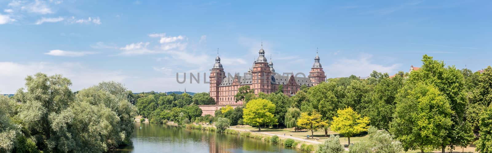 Frankfurt Johannisburg palace, Aschaffenburg Germany Panorama 