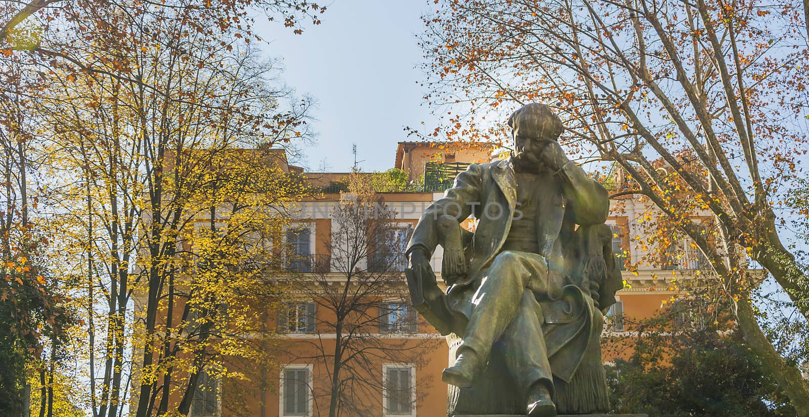 The bronze statue of Federico Seismit-Doda, a Minister of Finances of the Kingdom of Italy.